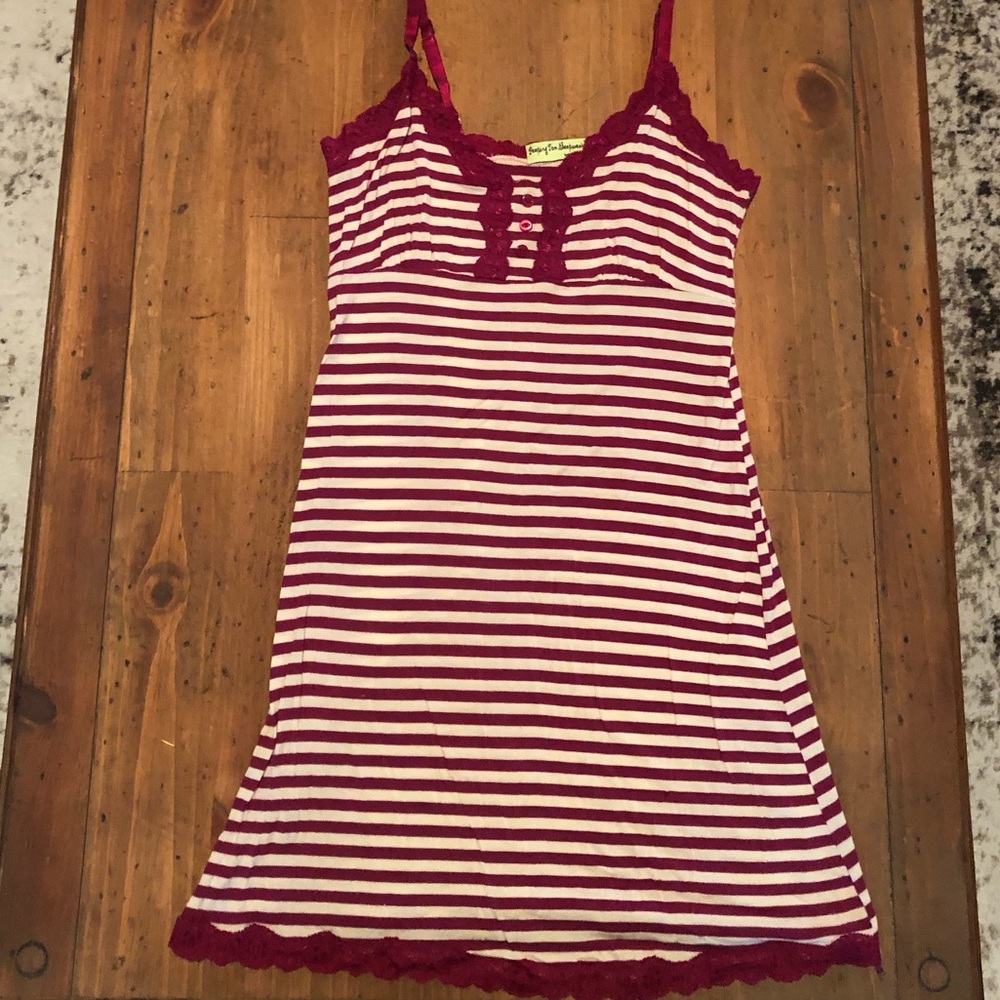 Peeping Tom Sleepwear Striped Button Front Nightie